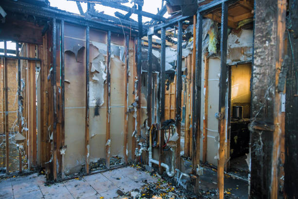Professional Emergency Fire Damage Restoration technician working in Dayton, MD